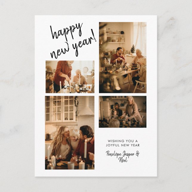 Carte postale photo du Nouvel An moderne (Devant)