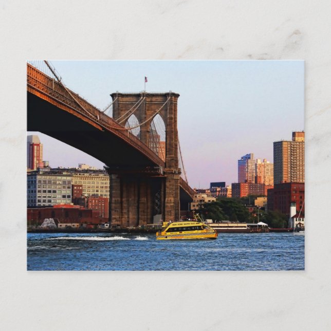 Carte Postale Photo du pont Brooklyn à New York (Devant)