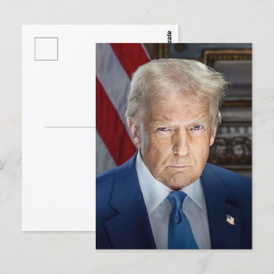Carte Postale Photo du portrait du président officiel de Trump 2