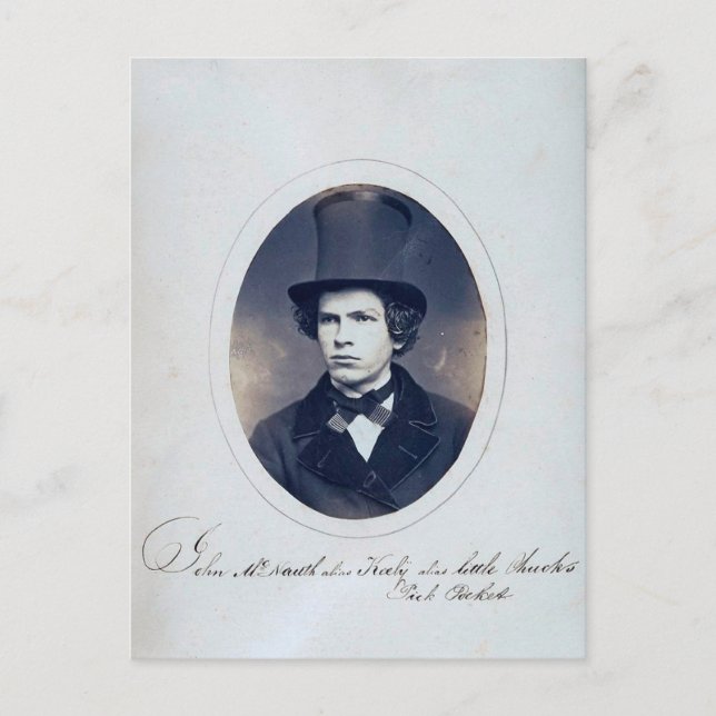 Carte Postale Photo d'un voleur criminel (Devant)