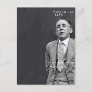 Carte Postale Photo d'un voleur criminel antique inhabituel pris