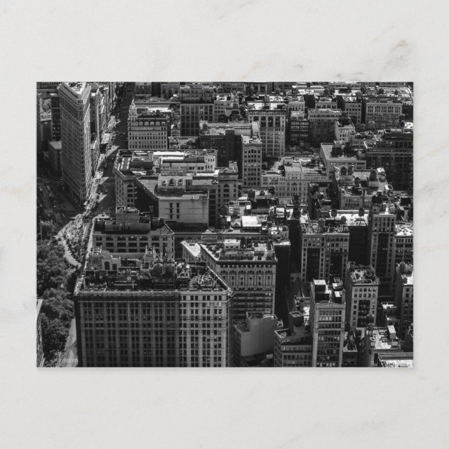 Carte Postale Photo en noir et blanc de New York City Skyline (Devant)