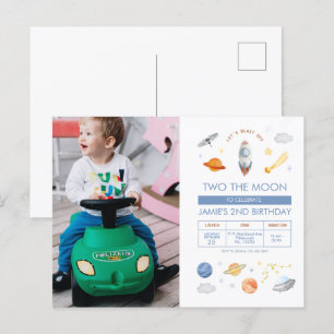 Carte Postale Photo Espace cosmique Fête Astronaute 2e Anniversa