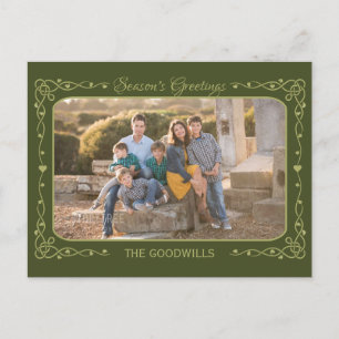 Carte postale Photo et nom personnalisés des voeux