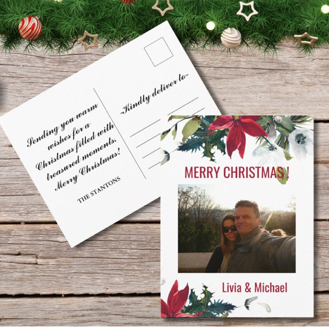 Carte Postale Photo Euphorbe Joyeux Noël  (Créateur téléchargé)