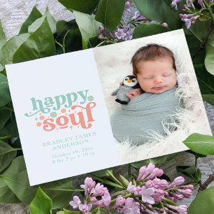 Carte postale photo faire-part de naissance   Happ