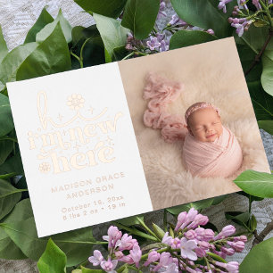 Carte postale photo faire-part de naissance   Je s