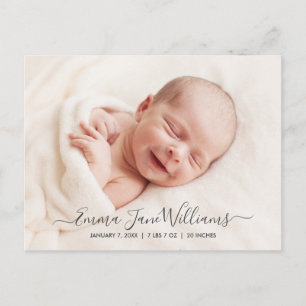 Carte postale photo Faire-part de naissance jolie 