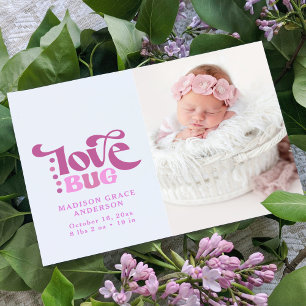 Carte postale photo faire-part de naissance   Love