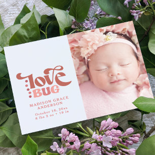 Carte postale photo faire-part de naissance   Love