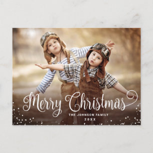 Carte Postale PHOTO Fêtes Joyeuses Moderne Salutation de Noël