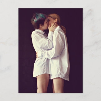 Carte Postale Photo Girl Kiss