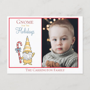 Carte Postale Photo Gnome For The Holidays Christmas Postcard