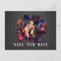 Photo gothique moderne Floral Mariage Enregistrer
