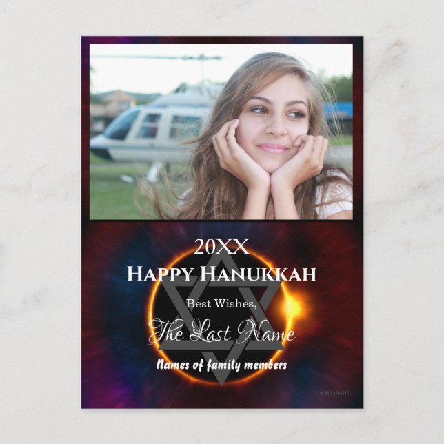 Carte postale photo Hanoukka Happy - HAMbWG Holida (Devant)
