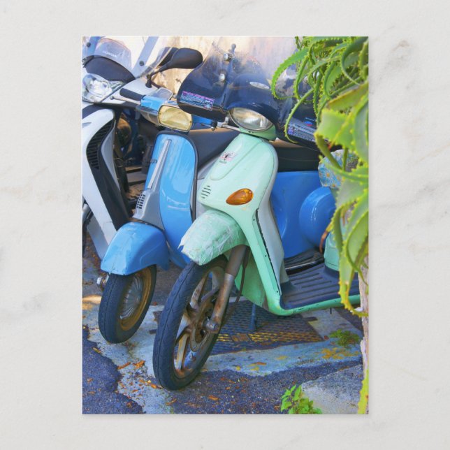 Carte Postale Photo italienne Made Piaggio Scooters (Devant)