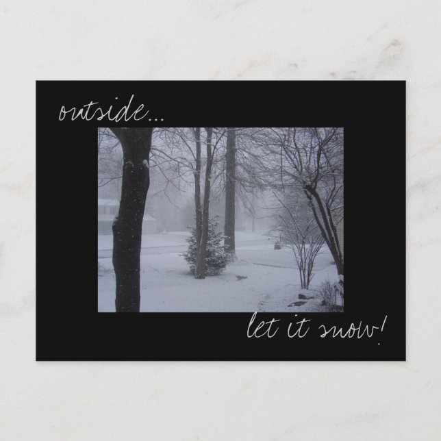 Carte postale photo 'Let it snow' (Devant)