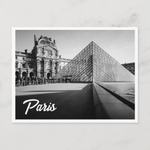 Carte postale Photo Louvre Black & White Paris