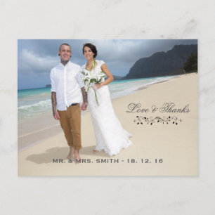 Carte Postale Photo Love and Thanks