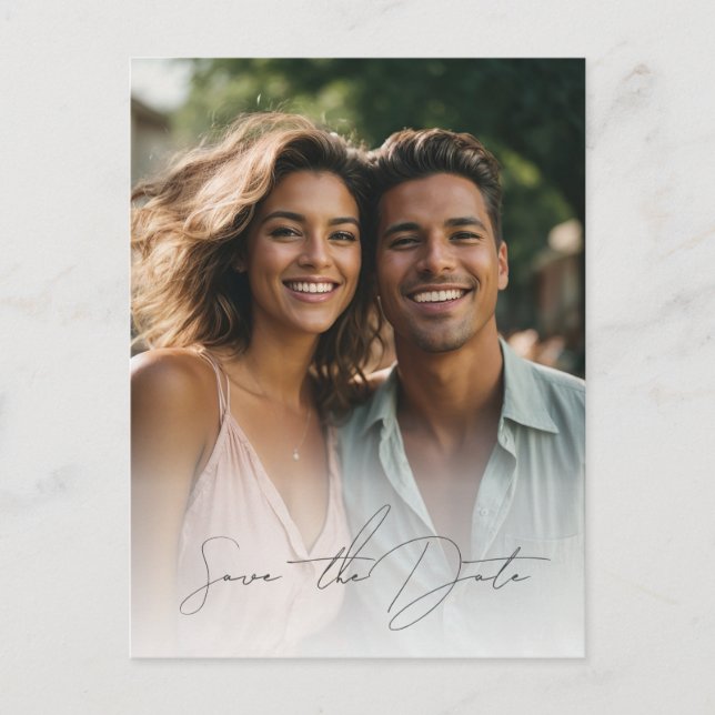 Carte Postale Photo mariage de la marguerite enregistrer la date (Devant)