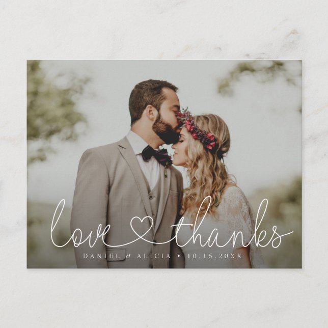 Carte Postale Photo Mariage Moody Custom (Devant)