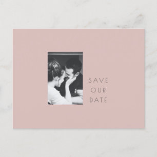 Carte Postale Photo minimaliste moderne Dusty Blush Enregistrer