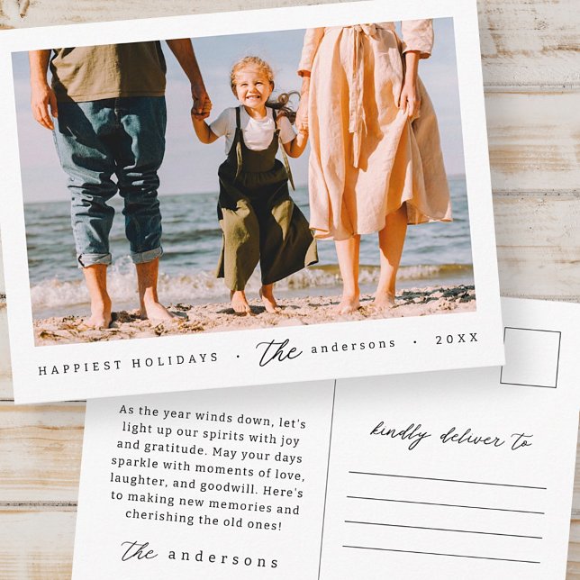 Carte Postale Photo minimaliste moderne simple personnalisée (Créateur téléchargé)