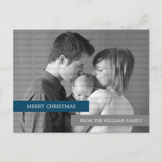 Carte postale photo moderne (bleu/gris) (Devant)