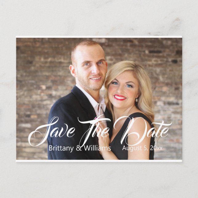 Carte Postale Photo Moderne Enregistrer La Date (Devant)