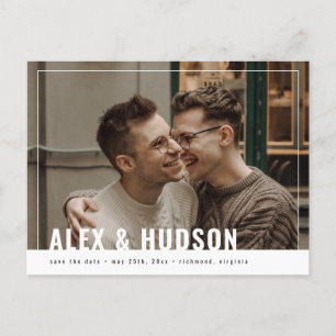 Carte Postale Photo moderne Enregistrer la date