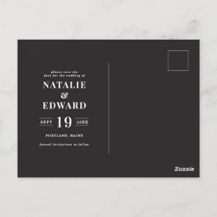 Carte Postale Photo moderne, graphique, typographique enregistre