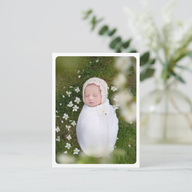 Carte Postale Photo moderne New Baby Faire-part de naissance Por (Debout devant)