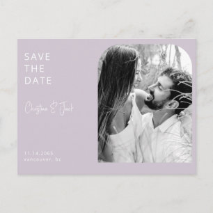 Carte Postale Photo N&B Lavande Arches Mariage Enregistrer la Da