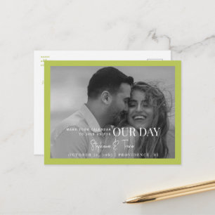 Carte Postale Photo N&B Lime vert Marquez votre calendrier Notre