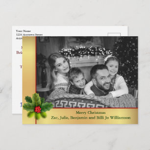 Carte Postale Photo noir et blanc Cadres d'or photo automatique