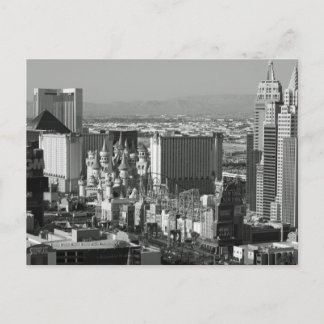 Carte Postale Photo noire et blanche de Las Vegas