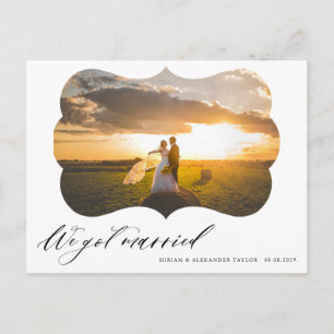 Carte Postale Photo Nous sommes mariés Mariage faire-part