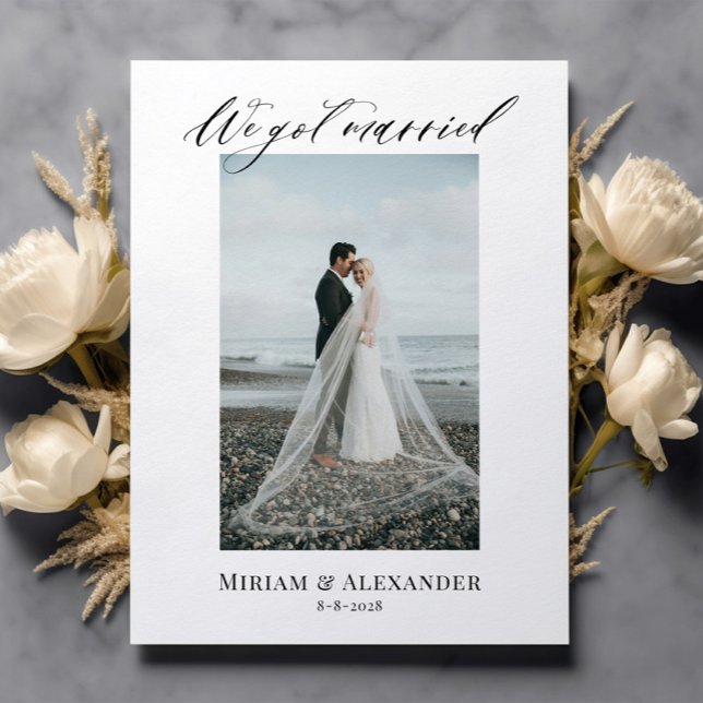 Carte Postale Photo Nous sommes mariés Mariage faire-part (Créateur téléchargé)