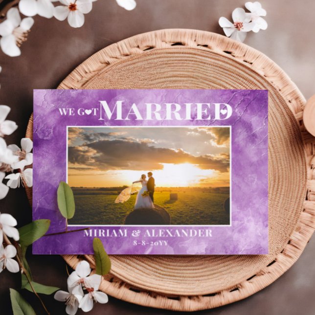 Carte Postale Photo Nous sommes mariés Mariage faire-part (Créateur téléchargé)