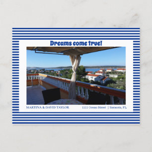 Carte Postale Photo Nouveau Faire-part d'adresse personnelle Car