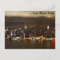 Photo panoramique de la nuit Skyline de New York