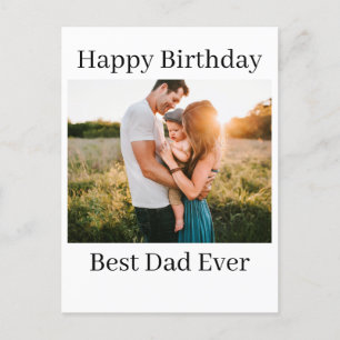 Carte Postale Photo personnalisé Joyeux Anniversaire Meilleur Pa