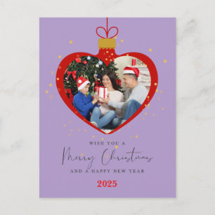 Carte Postale Photo personnalisé Joyeux Noël et Bonne Année