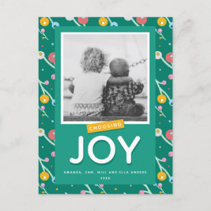 Carte postale photo personnalisée Choosing Joy Hol