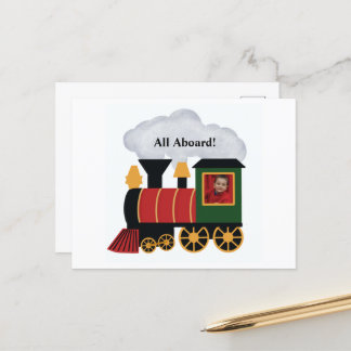 Carte Postale Photo personnalisée de Noël du train