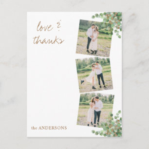Carte Postale Photo personnalisée Eucalyptus Foliage Mariage Mer