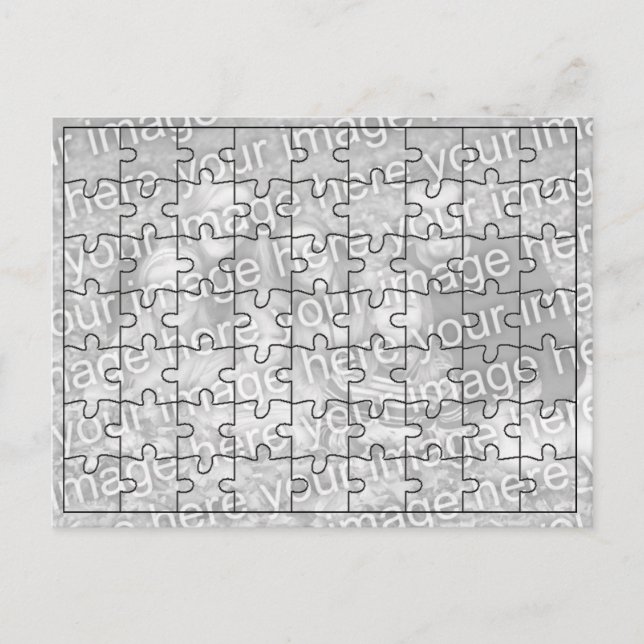 Carte Postale Photo personnalisée "Faux" Puzzle Post Card-63 piè (Devant)