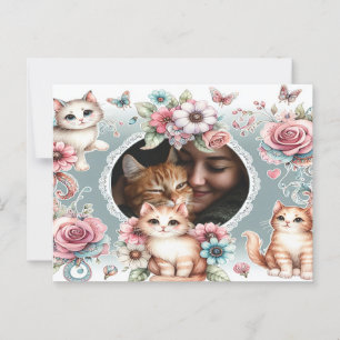 Carte Postale Photo Personnalisée Pour Chat Maman 