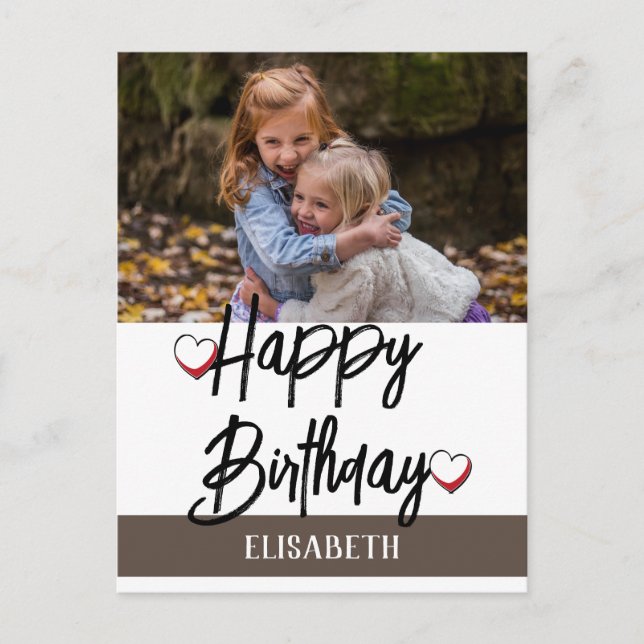 Carte Postale Photo personnalisée simple personnalisée famille p (Devant)