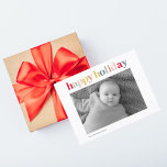 Carte Postale Photo personnelle moderne | Colorful Happy Holiday<br><div class="desc">Photo personnelle moderne | Colorful Happy Holiday</div>